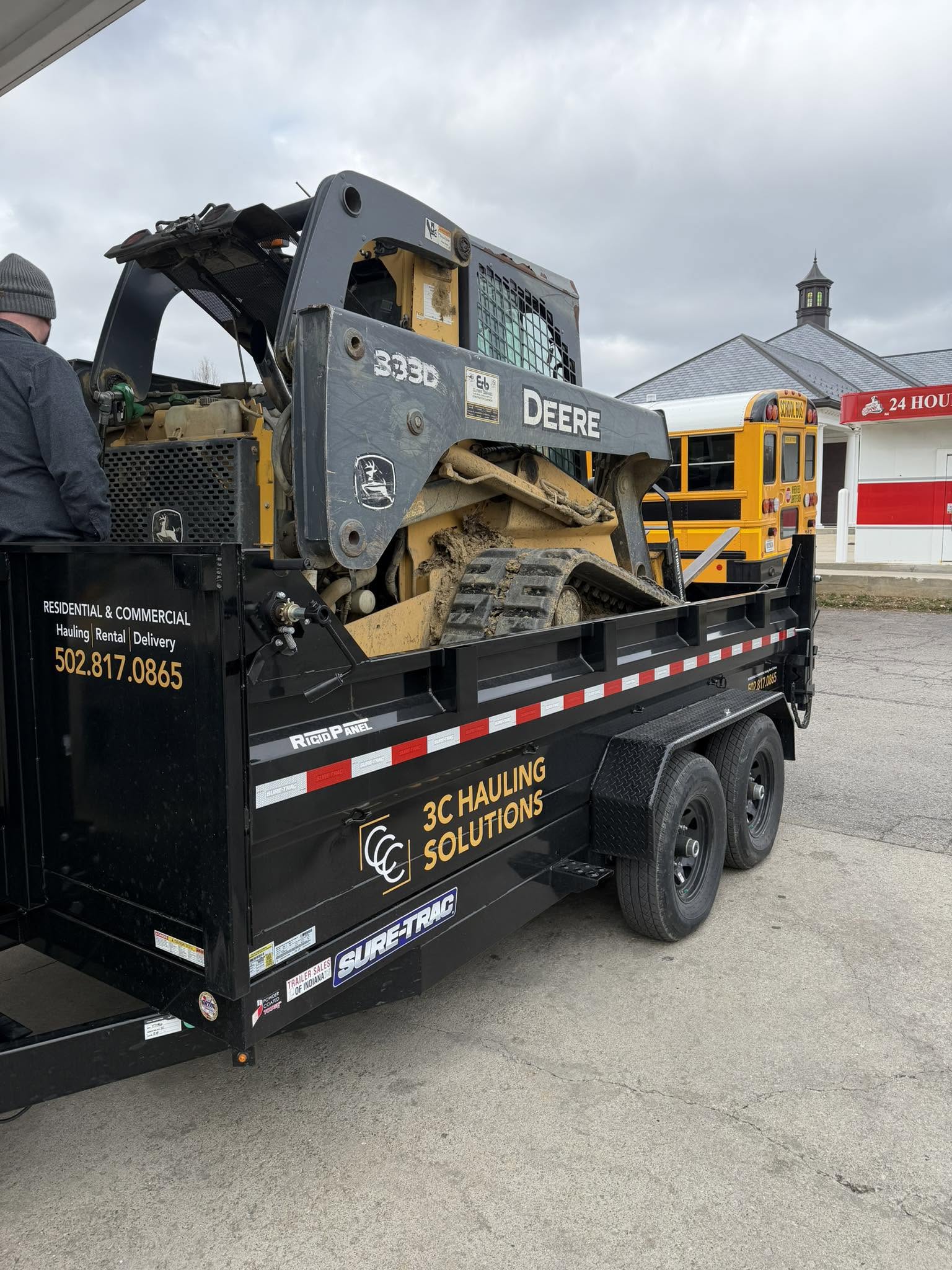 Equipment hauling truck in Louisville KY — 3C Hauling Solutions